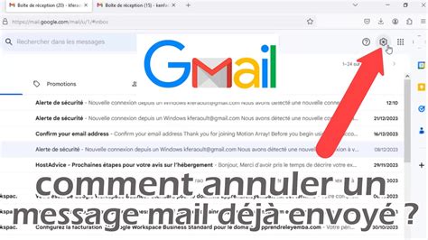 Comment annuler un message e mail déjà envoyé YouTube