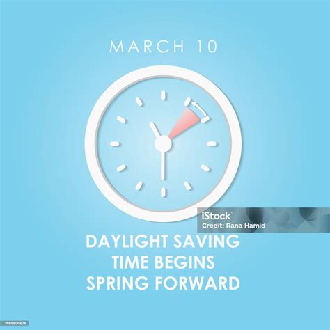 Daylight Saving Time Begins Observed Every Year Of March Daylight Concept Vector Banner Flyer