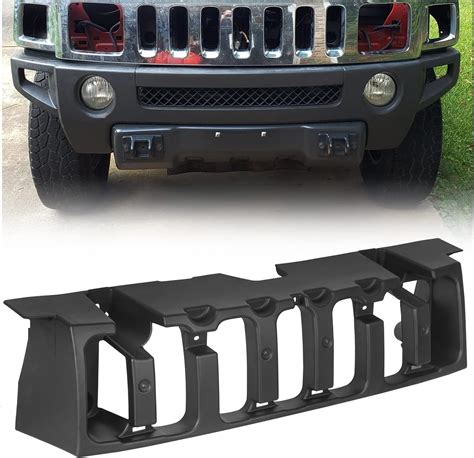 Kojem Front Grille Support Bracket Mounting Panel Black For Hummer H3