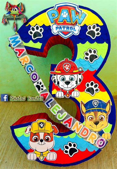 Piñata 3 paw patrol en 2024 Piñatas de paw patrol Fiesta de