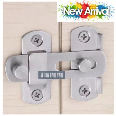 【ready Stock 】1 Pc Stainless Steel Door Hasp Latch Lock Stainless Steel Safety Packlock Clasp