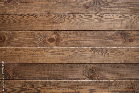 Wood Plank Brown Texture Background Free Space Horizontal Wood