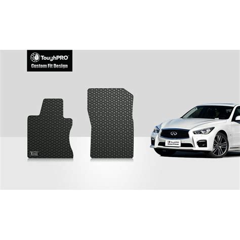 Toughpro Infiniti Q50 Two Front Mats All Weather Heavy Duty Black Rubber 2019 Two