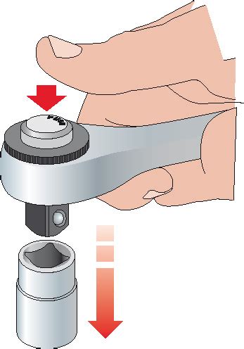 S 158P FMEZ Cliquet PUSH 1 2 à inversion par levier FME Douilles