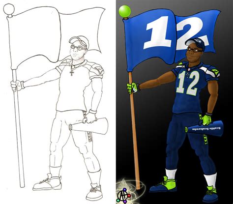 Seahawk 12th Man Illustration By Icerz On Deviantart