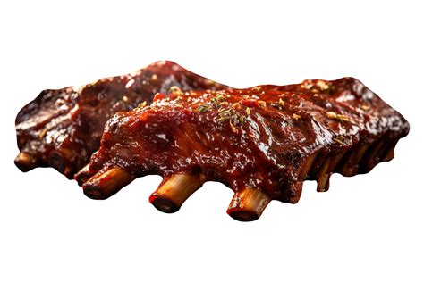 Tasty Grilled Pork Ribs Isolated On Transparent Background Png