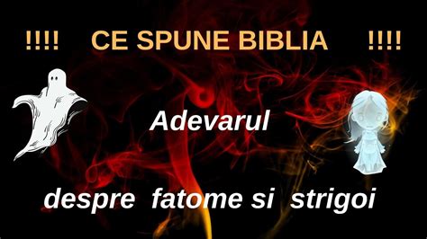 CE SPUNE BIBLIA DESPRE FANTOME ADEVARUL DESPRE SPIRITE YouTube