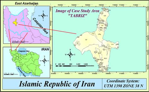 Geographical location of Tabriz in the map of Iran | Download ...