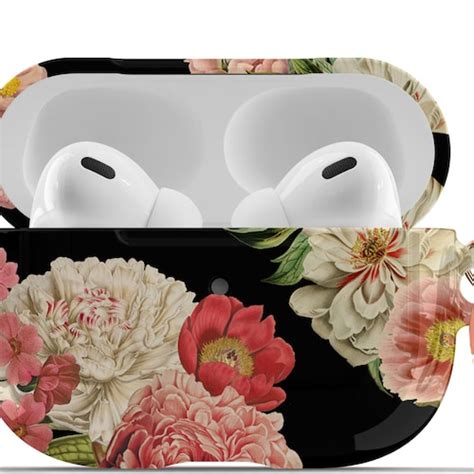 Floral Airpod Case Pretty Vintage Flower Airpods Pro Hard Etsy