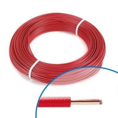 Fil HO7V U 1 x 1 5 mm² 100 m rouge 882392 Electricité et domotique