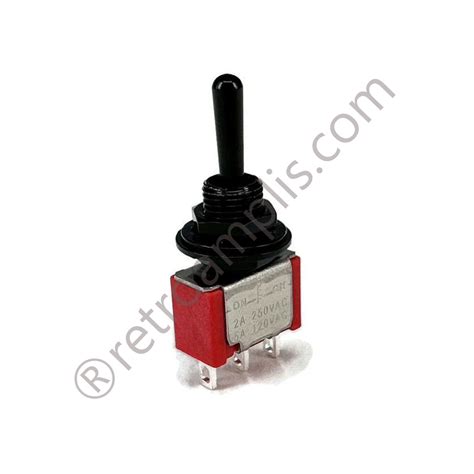 Spdt On Off On Toggle Switch Solder Lugs Black Actuator Retroamplis