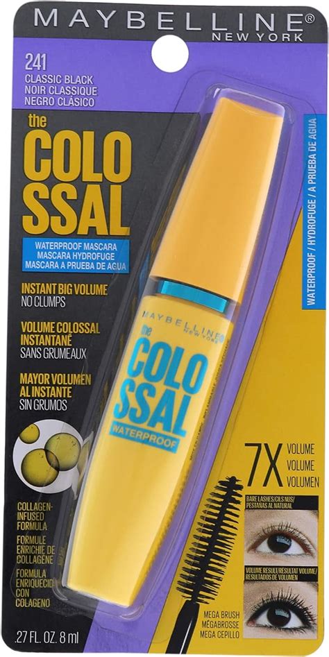 Maybelline The Colossal Volum Express Waterproof Mascara 241 Classic Black For Women 027 Oz