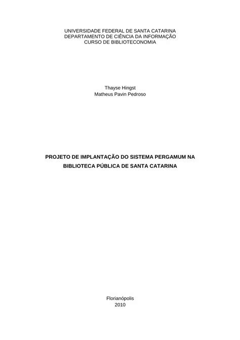 PDF PROJETO DE IMPLANTAÇÃO DO SISTEMA PERGAMUM NA hingst wdfiles