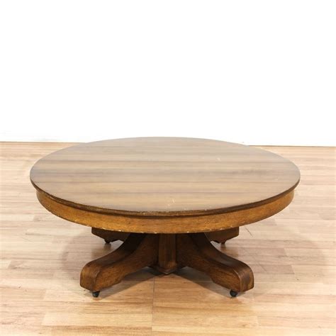 Round Pedestal Coffee Tables Shop Allmodern For Modern And