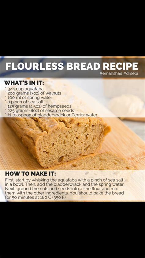 Pin By Teresa Adams On Dr Sebi Dr Sebi Alkaline Food Flourless Bread