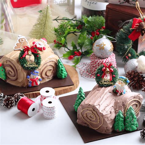 Christmas Log Cake - Pelangicake