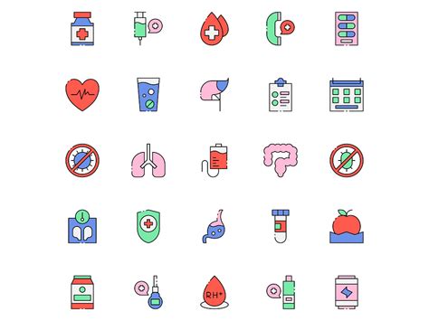 Colored Immune System Icons By Unblast On Dribbble