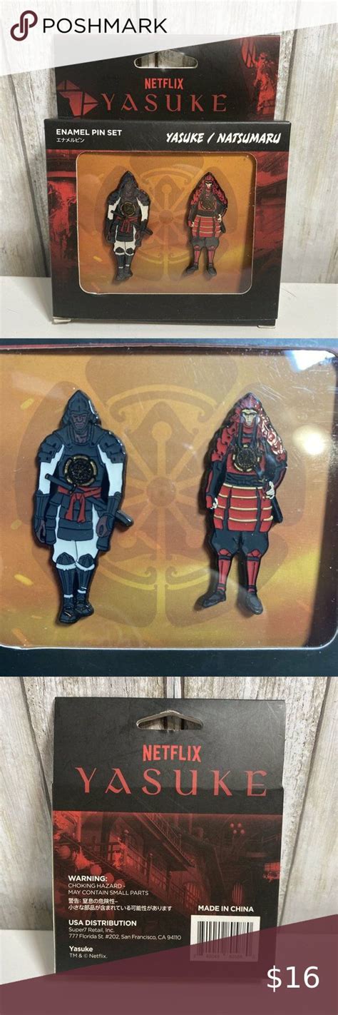 Yasuke Natsumaru Enamel Pin Set Tall Netflix Set Of Pins Brand