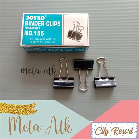 Jual Binder Clip Penjepit Kertas Joyko 155 12pc Shopee Indonesia