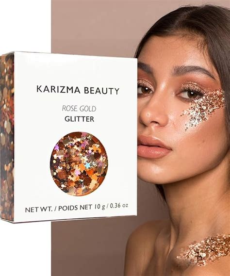 Karizma Rose Gold Glitter 10g Chunky Face Glitter Hair