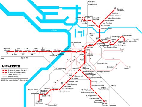 Antwerpen Kaart Van De Tramlijnen