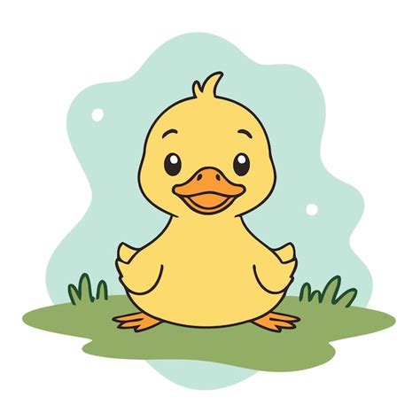 Premium Vector Cute Vector Illustration Of A Duck For Toddlers