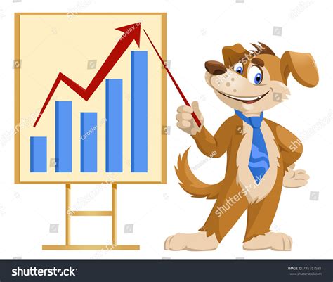 Growth Chart Funny Cartoon Dog Tie Stock Vector (Royalty Free ...