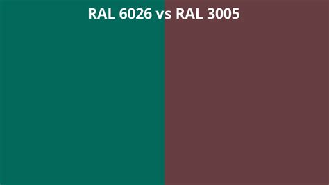 Ral 6026 Vs 3005 Ral Colour Chart Uk