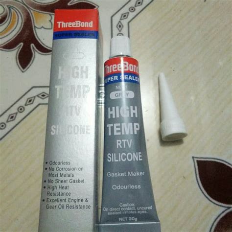 Lem Threebond Abu Merah Rtv Silicone Super Sealant Grey High Temp