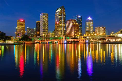 Tampa Skyline Night Stock Photos, Pictures & Royalty-Free Images - iStock