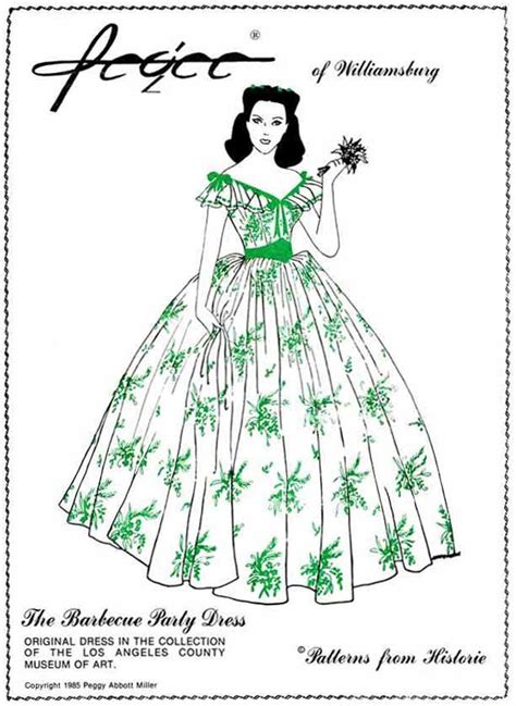 Gone With The Wind Scarlett Barbecue Dress Sewing Pattern Pegee Of