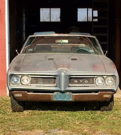 1968 Gto Convertible Alpine Blue 4 Speed Matching Numbersbarn Find