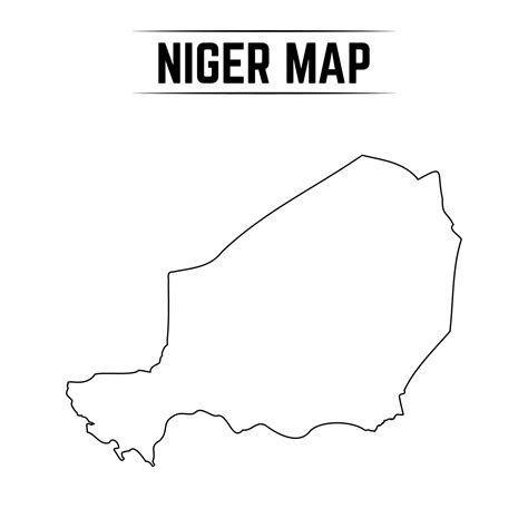 Outline Simple Map of Niger 3087852 Vector Art at Vecteezy