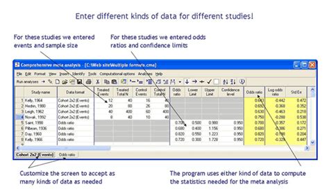 Comprehensive Meta Analysis Cma 元分析软件 北京环中睿驰科技有限公司