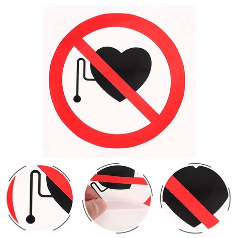 UNOMOR 3pcs Safety Warning Sticker Multi PVC Clear and Non Fading