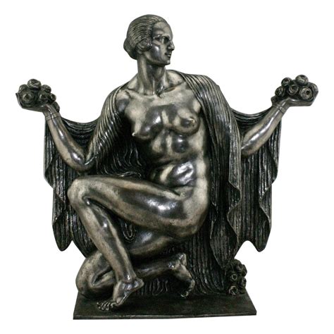 Rare Joe Descomps Art Deco Nude Sculpture For Sale At 1stDibs Joe