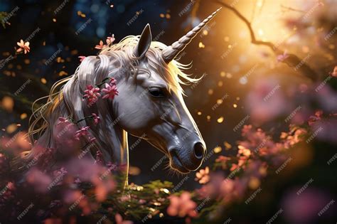 Unicornio Animal - Unicornio, una criatura mítica, un animal con pezuñas, un caballo con ...
