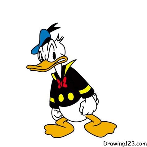 7 Instructies Voor Het Tekenen Van Een Blije Donald Duck