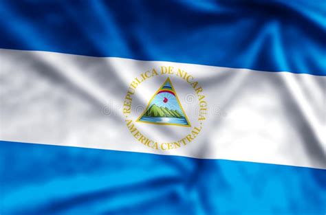 El Agitar De Nicaragua Y Ejemplo Coloridos De La Bandera Del Primer