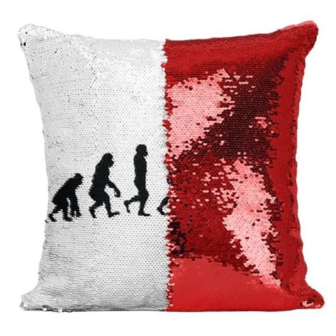 Housse de Coussin à Sequin Paillettes Rouge Evolution VR Games Jeux