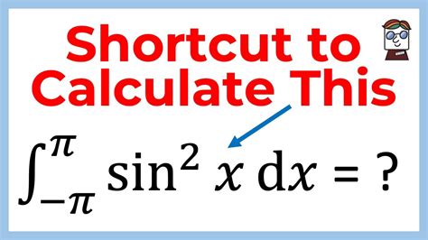 Shortcut To Calculate An Integral Of Sin X From Pi To Pi Youtube