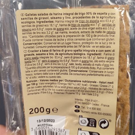 Carrefour Bio Crackers Farro Semi Reviews Abillion