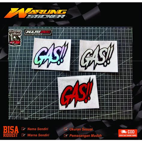 Jual Cutting Sticker Gas Stiker Gas Motor Helm Viral Shopee Indonesia