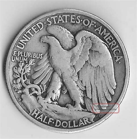 D Liberty Walking Half Dollar Silver Coin