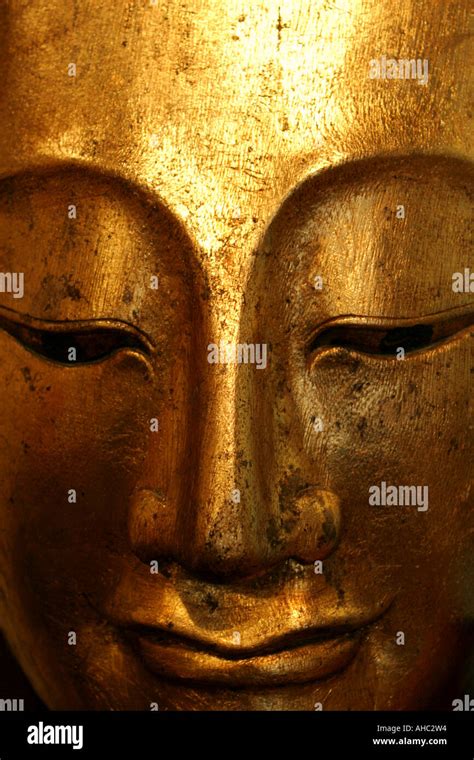 Golden Buddha Mask Stock Photo Alamy