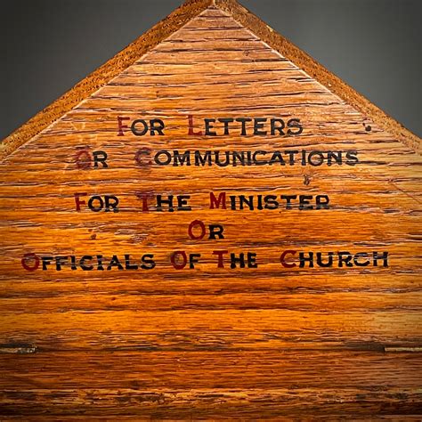 Wooden Church Communication Box Witches Kist