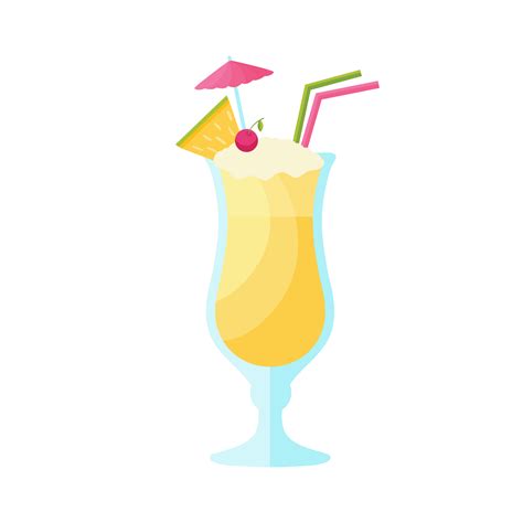 Pina Colada cocktail drink vector design. 1834599 Vector Art at Vecteezy