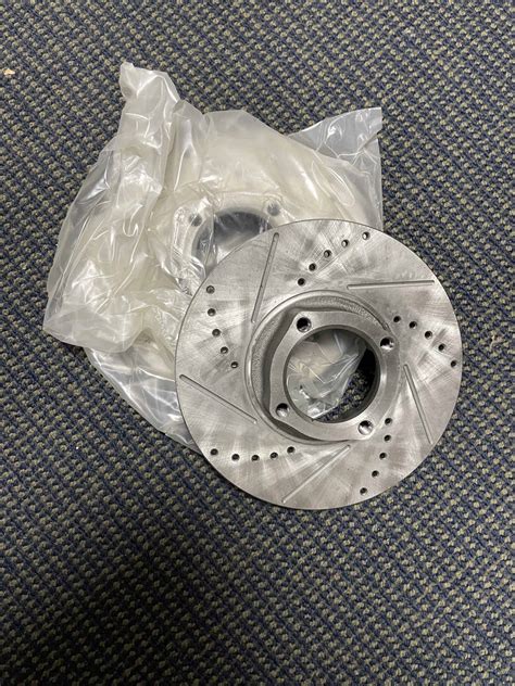 Triumph Tr4 Tr4a Tr250 Tr6 Drilled Slotted Brake Rotors New Sports