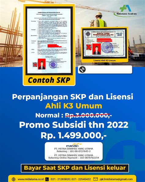 Perpanjangan Skp And Lisensi K3 Midiatama Academy