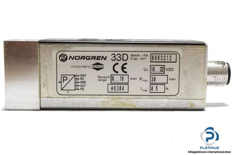 Norgren Pneumatic Electronic Pressure Switch Platinum